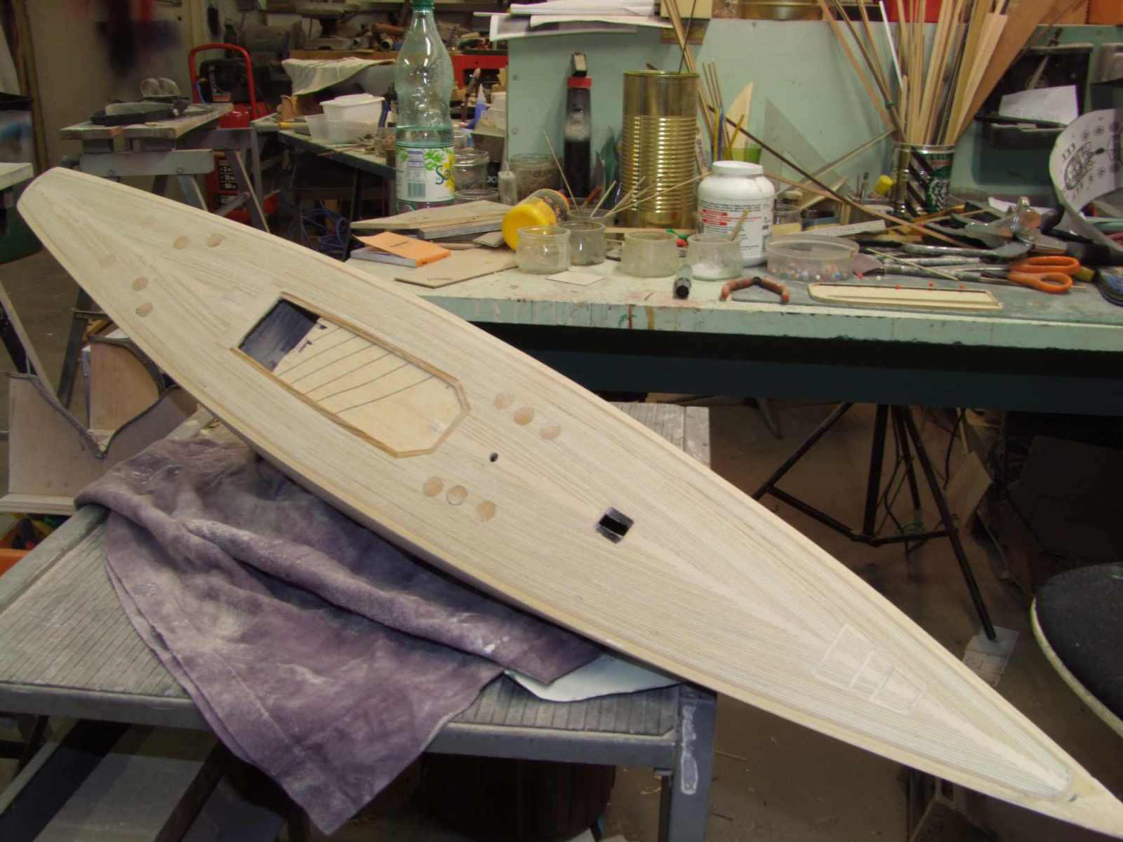 Maquette bateau bois cup de l'America,classe J